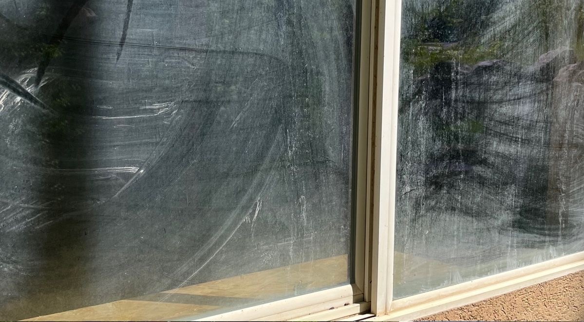 Before window cleaning - Residential