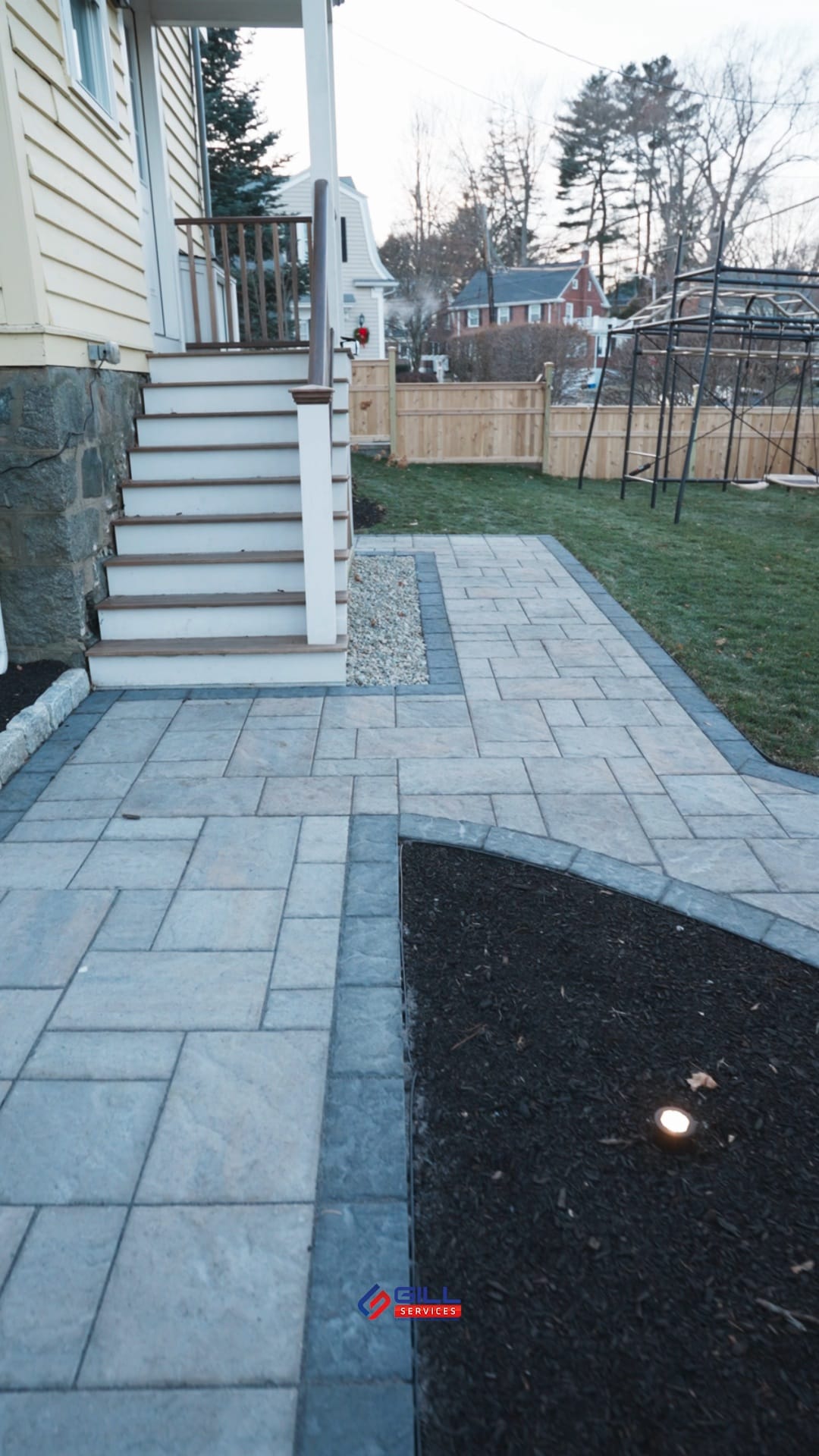 Stone walkway installation Massachusetts