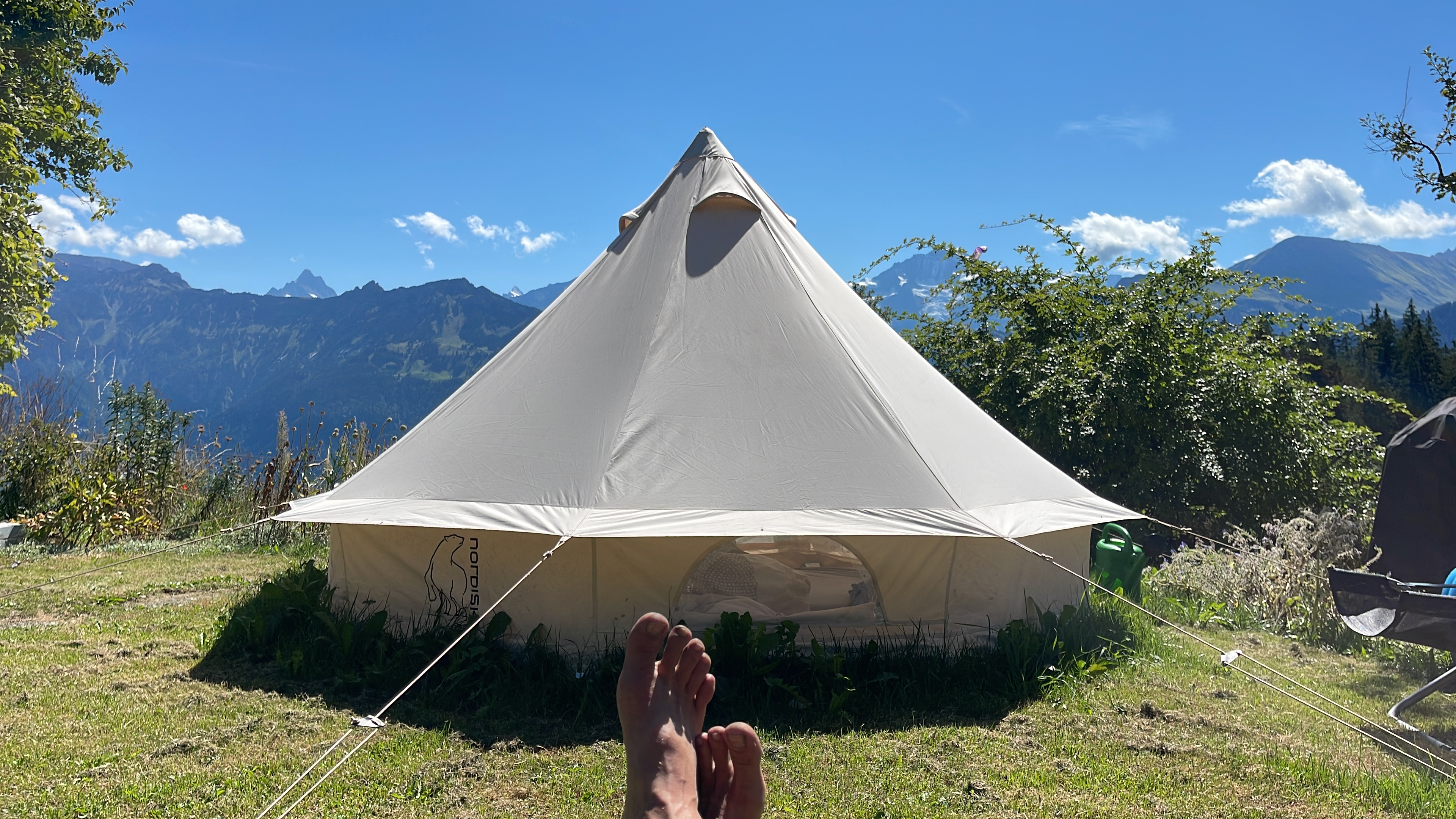 tent in the mountains