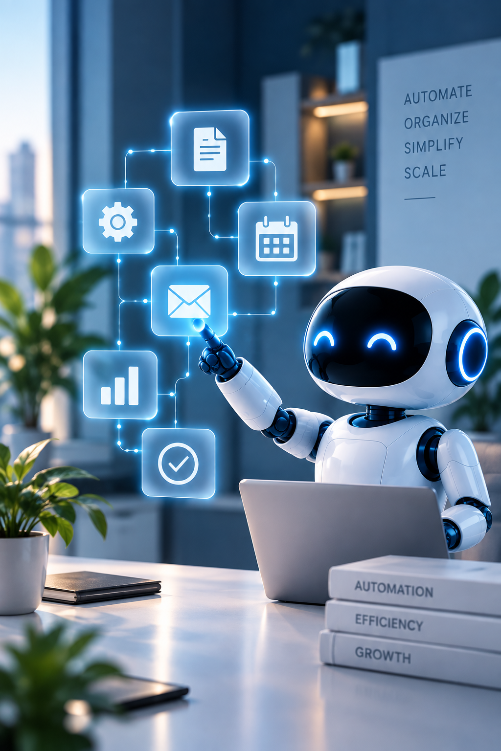 An automated workflow running smoothly in the background