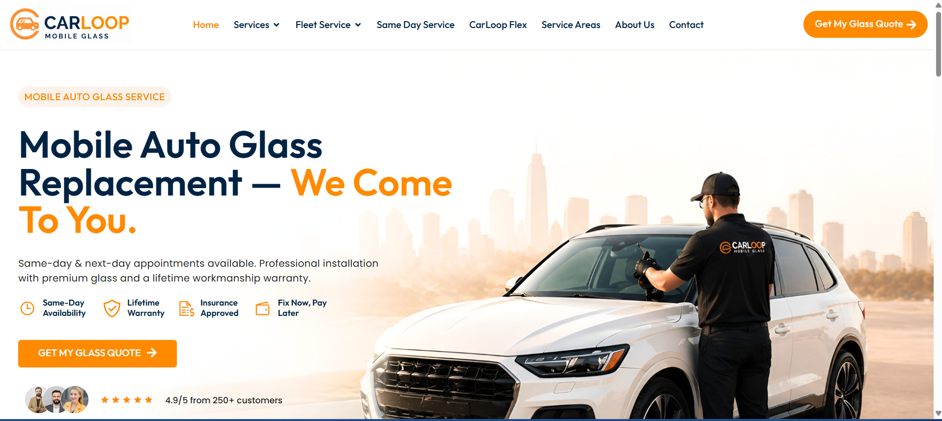 Latest automotive website portfolio hero section