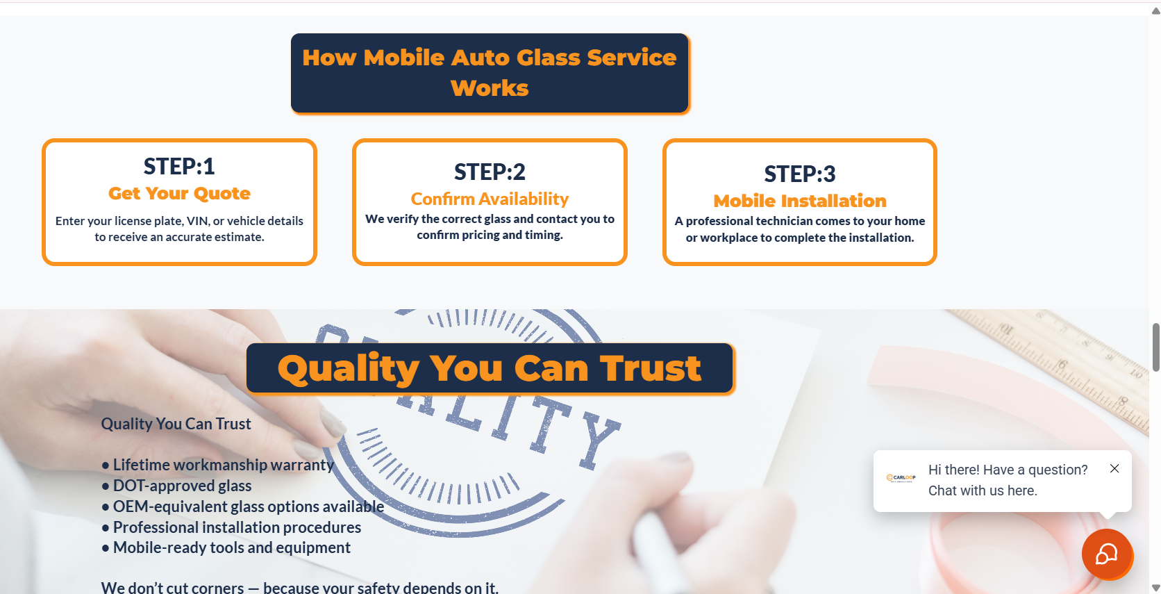 CarLoop GHL process and quality section
