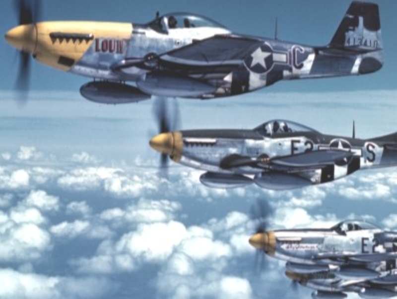 96-inch Ziroli P-51D Mustang balsa RC warbird in flight
