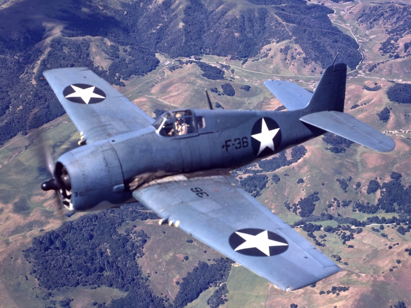95-inch Ziroli F6F Hellcat balsa RC warbird in flight