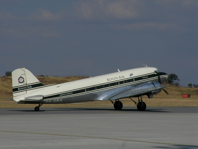 140-inch Ziroli Douglas DC-3 C-47 giant-scale RC transport in flight
