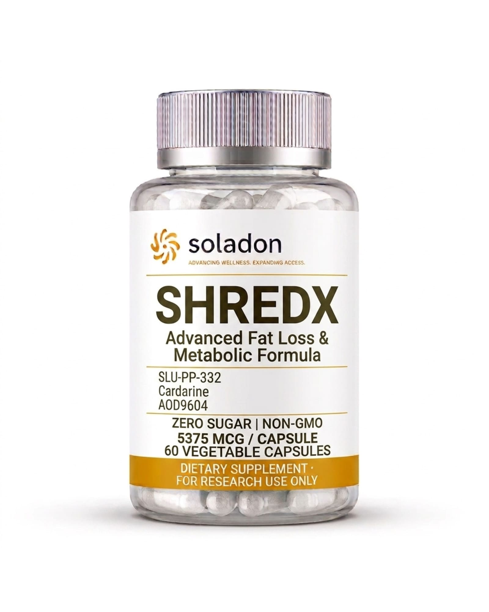 ShredX — research capsule bottle
