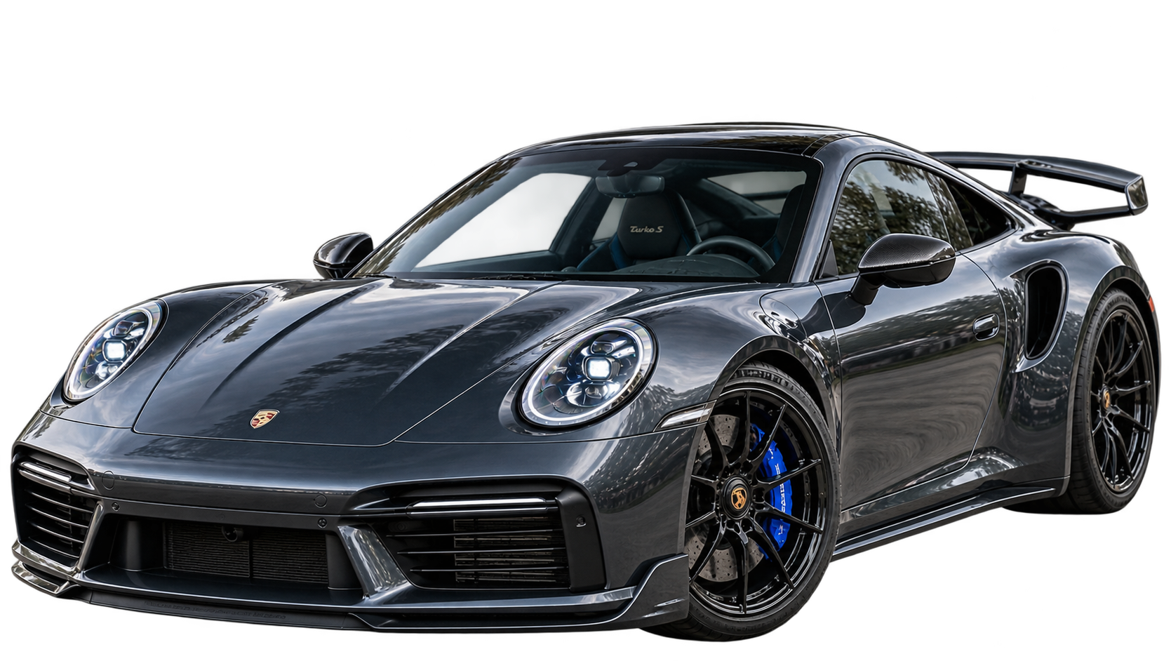 Silver luxury vehicle with glossy paint protection film