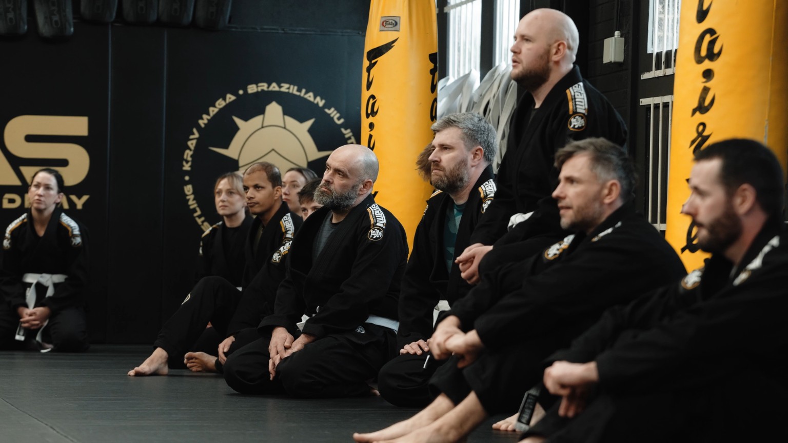 Students training Brazilian Jiu-Jitsu at Atlas Martial Arts