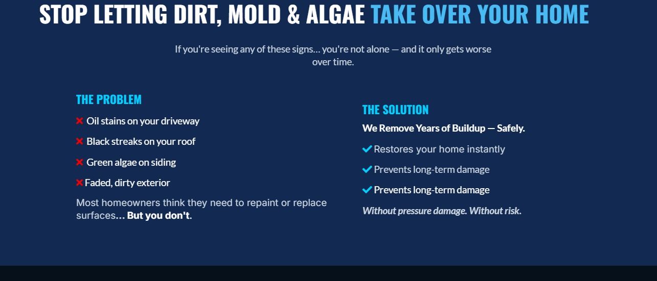 pressure washing problem solution