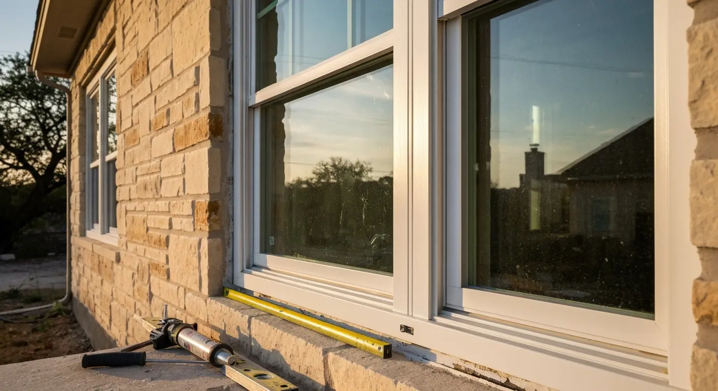 Vinyl window installation