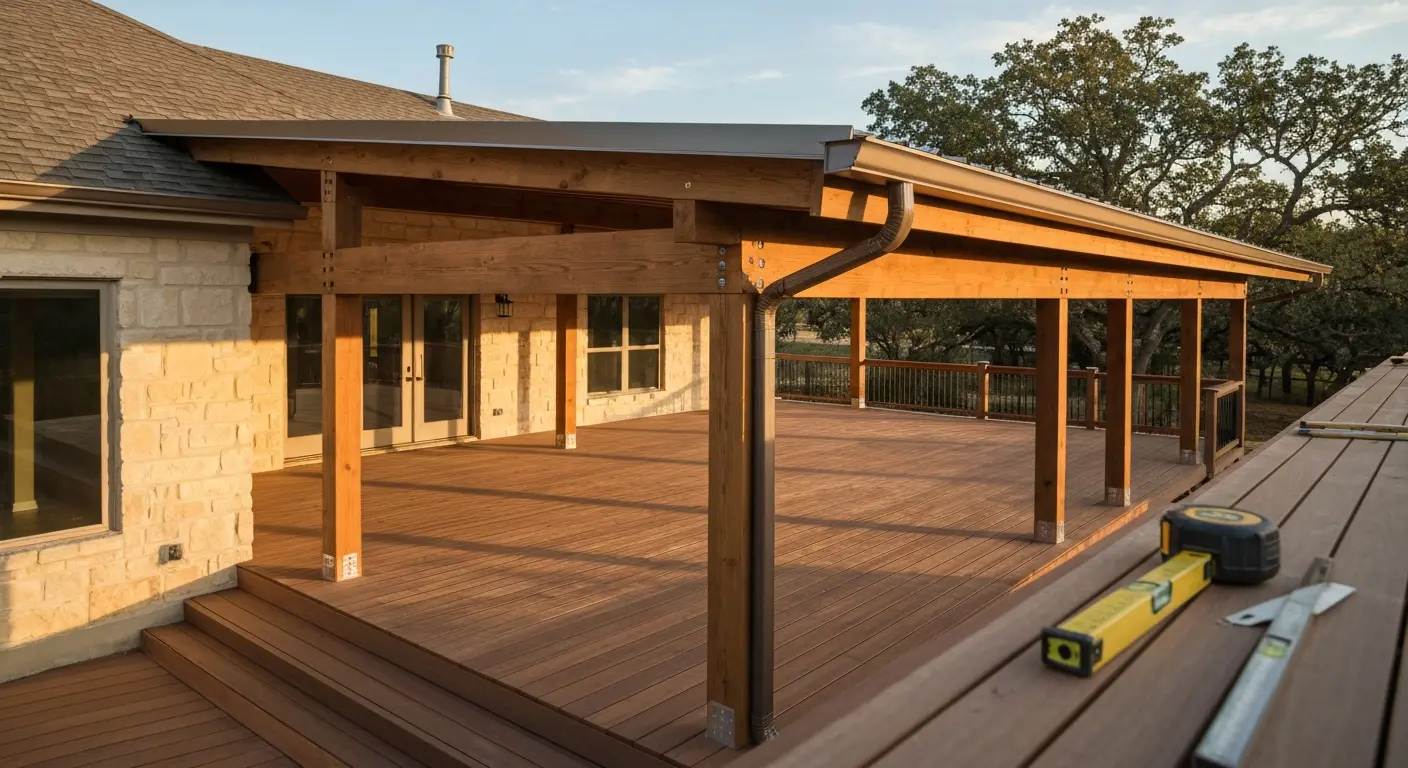Covered patio deck