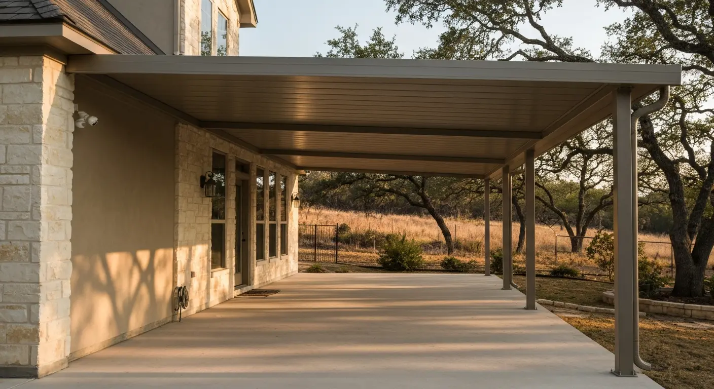 Solid patio cover in San Antonio