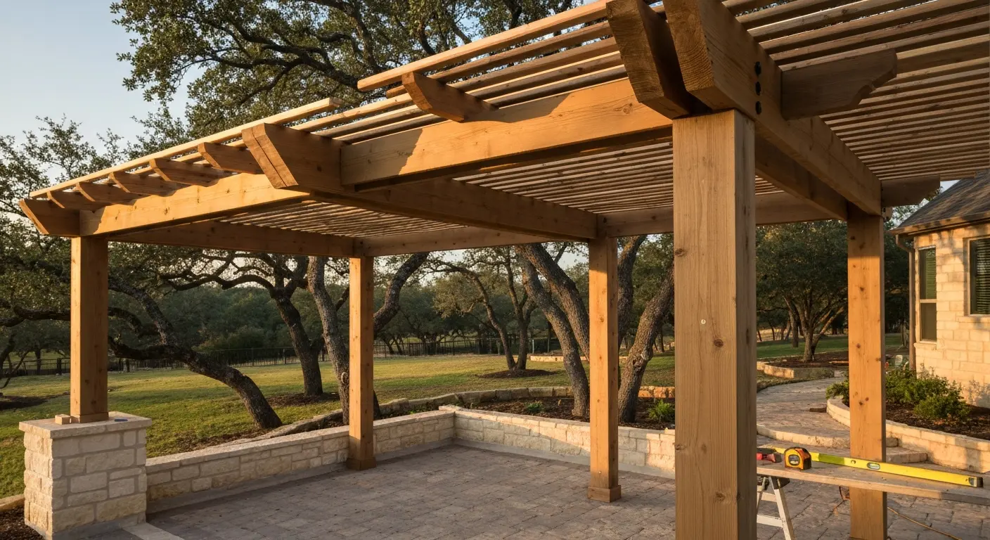 Custom pergola in Boerne