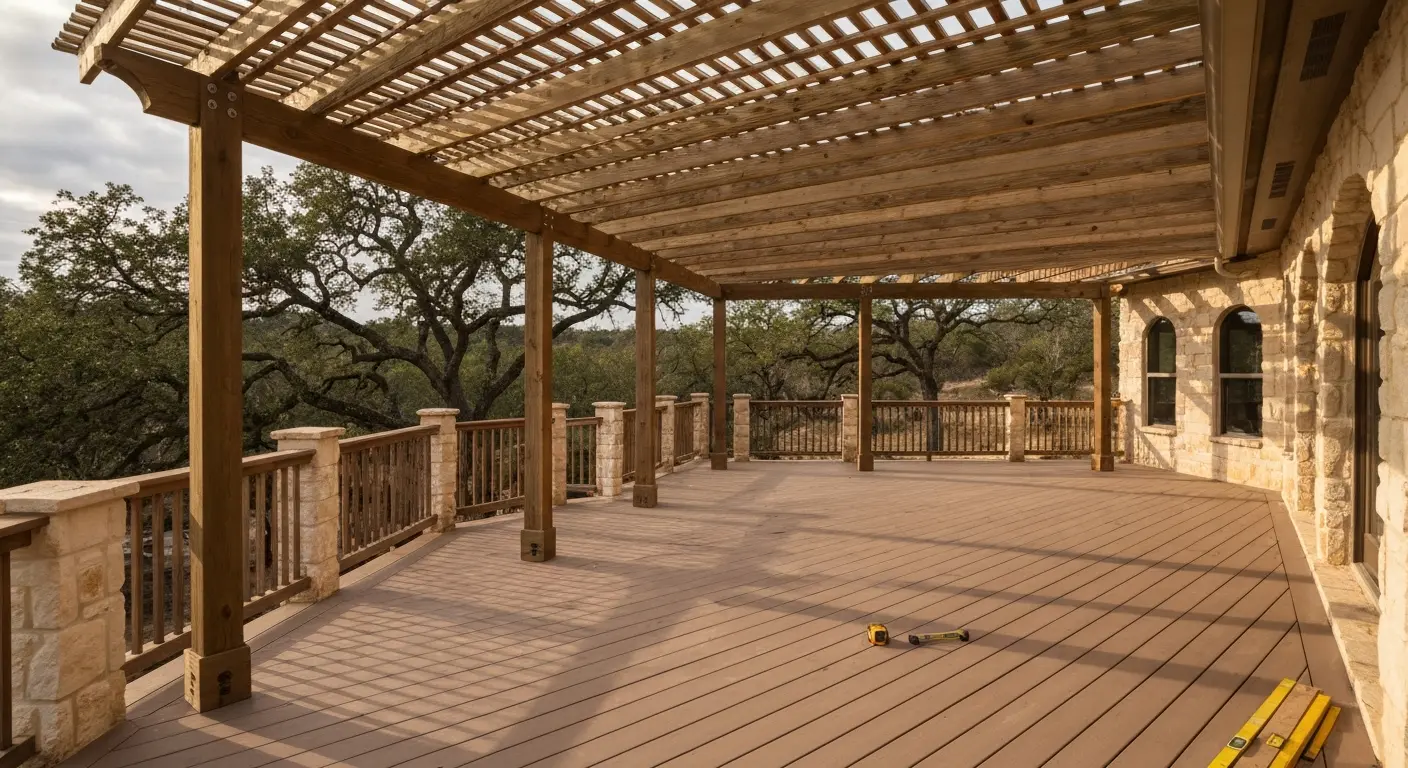 Covered deck structure