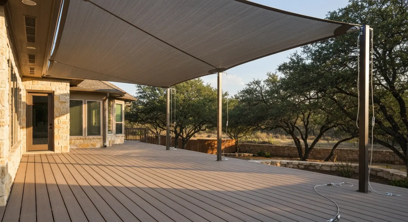 Shade cloth deck system