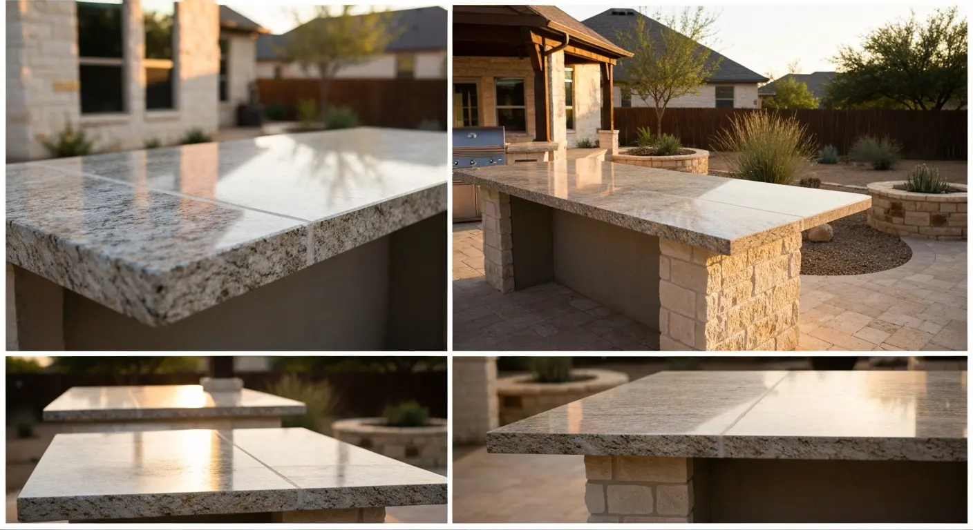 Outdoor kitchen countertops