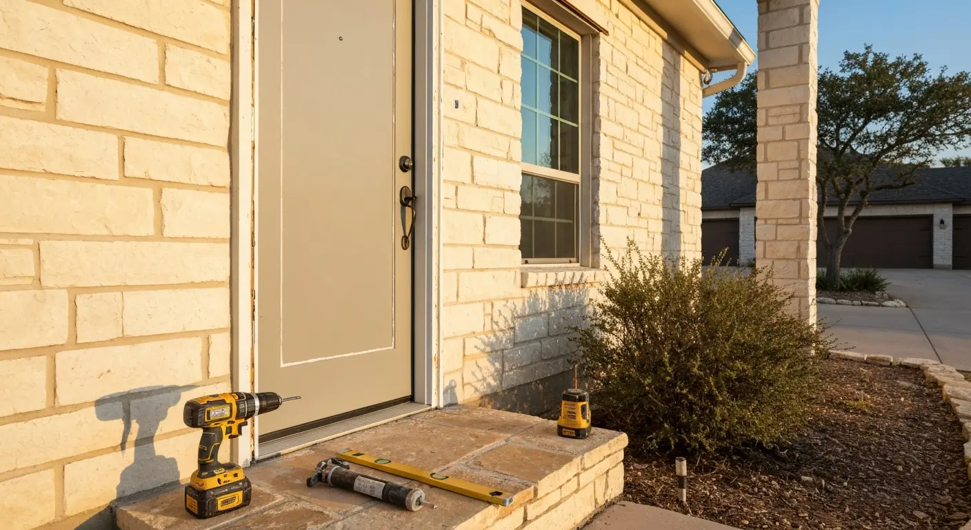 Entry door installation