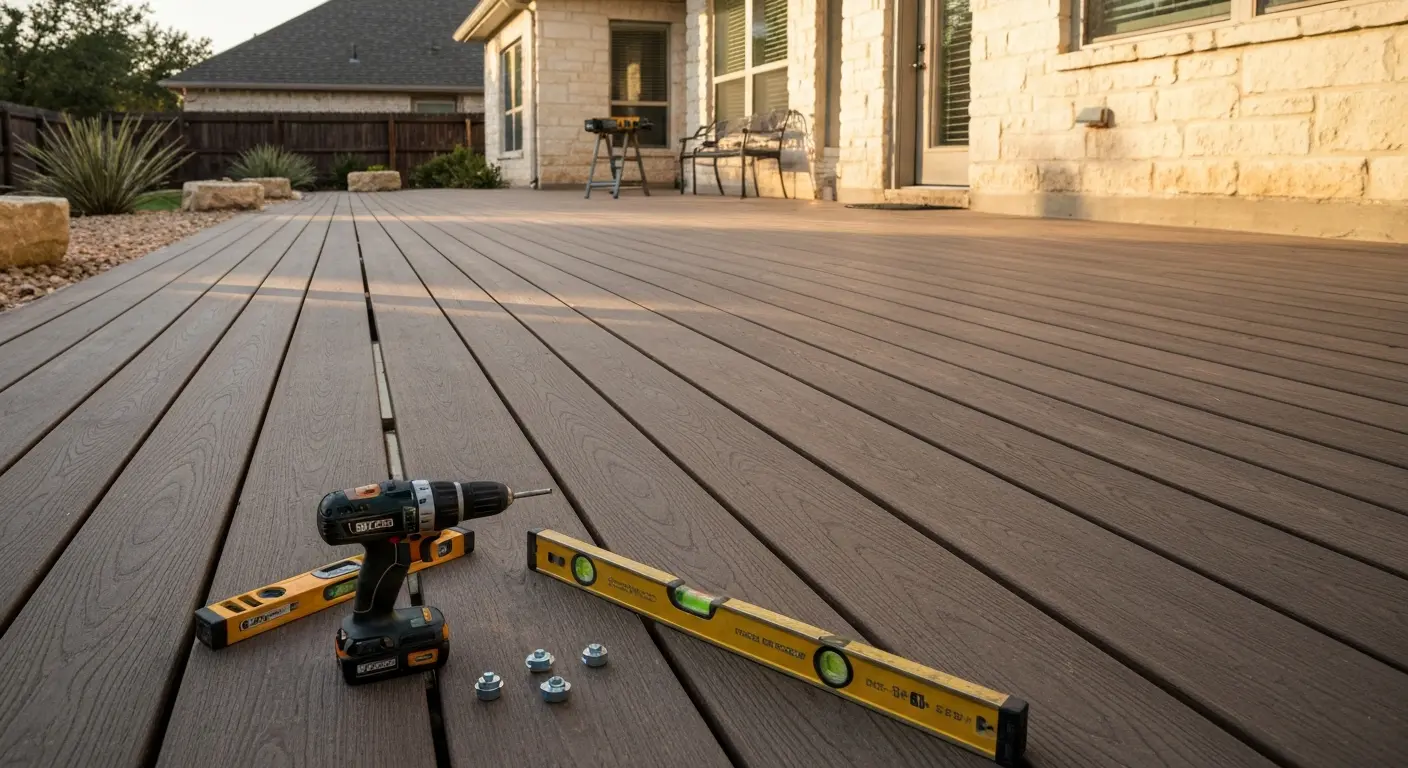 Composite deck installation