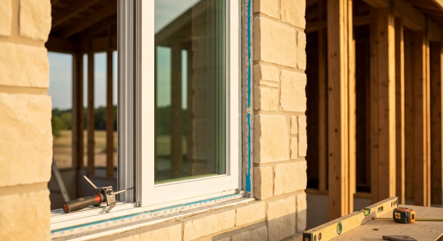 New construction window installation