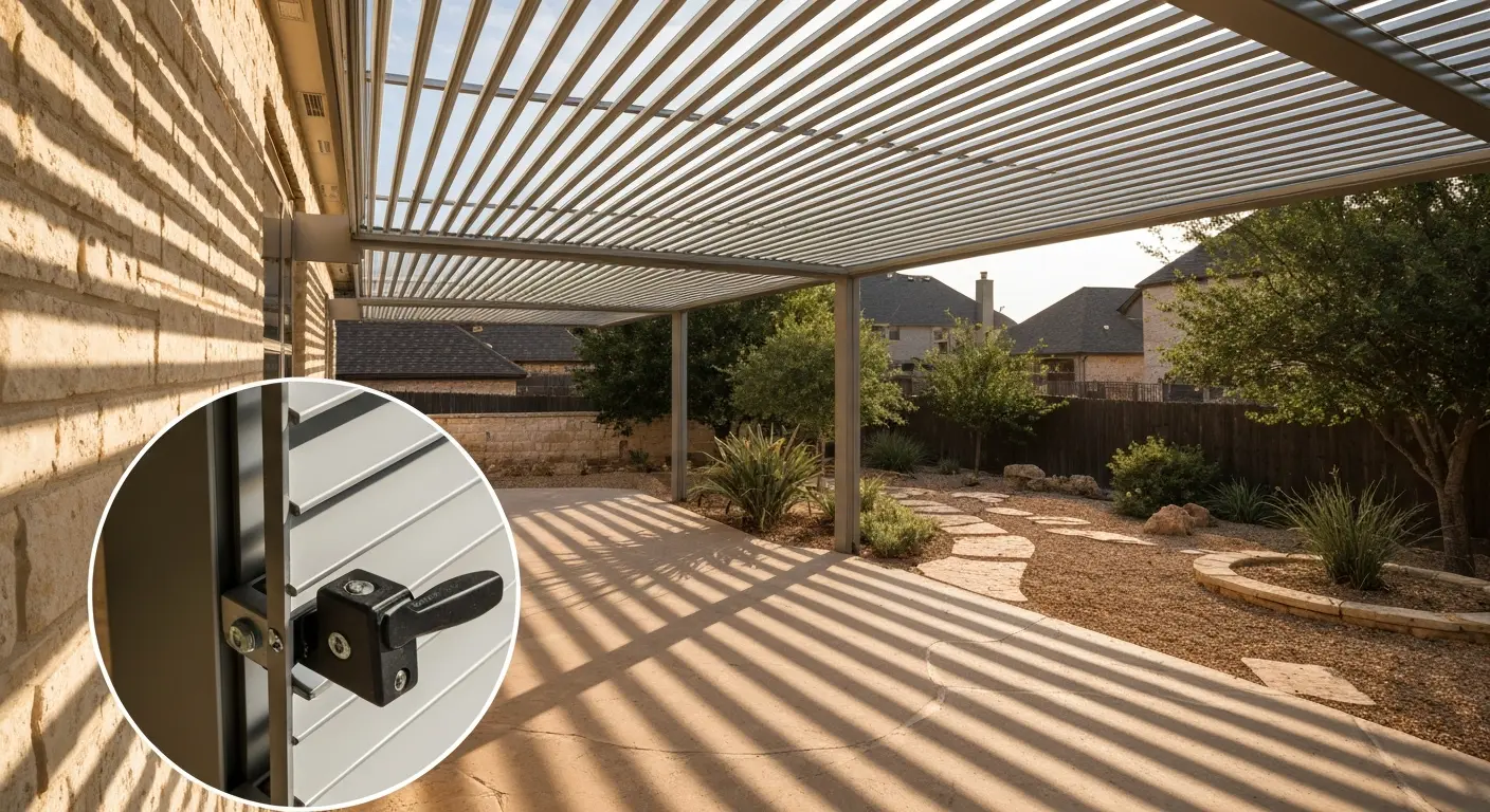 Louvered patio cover system
