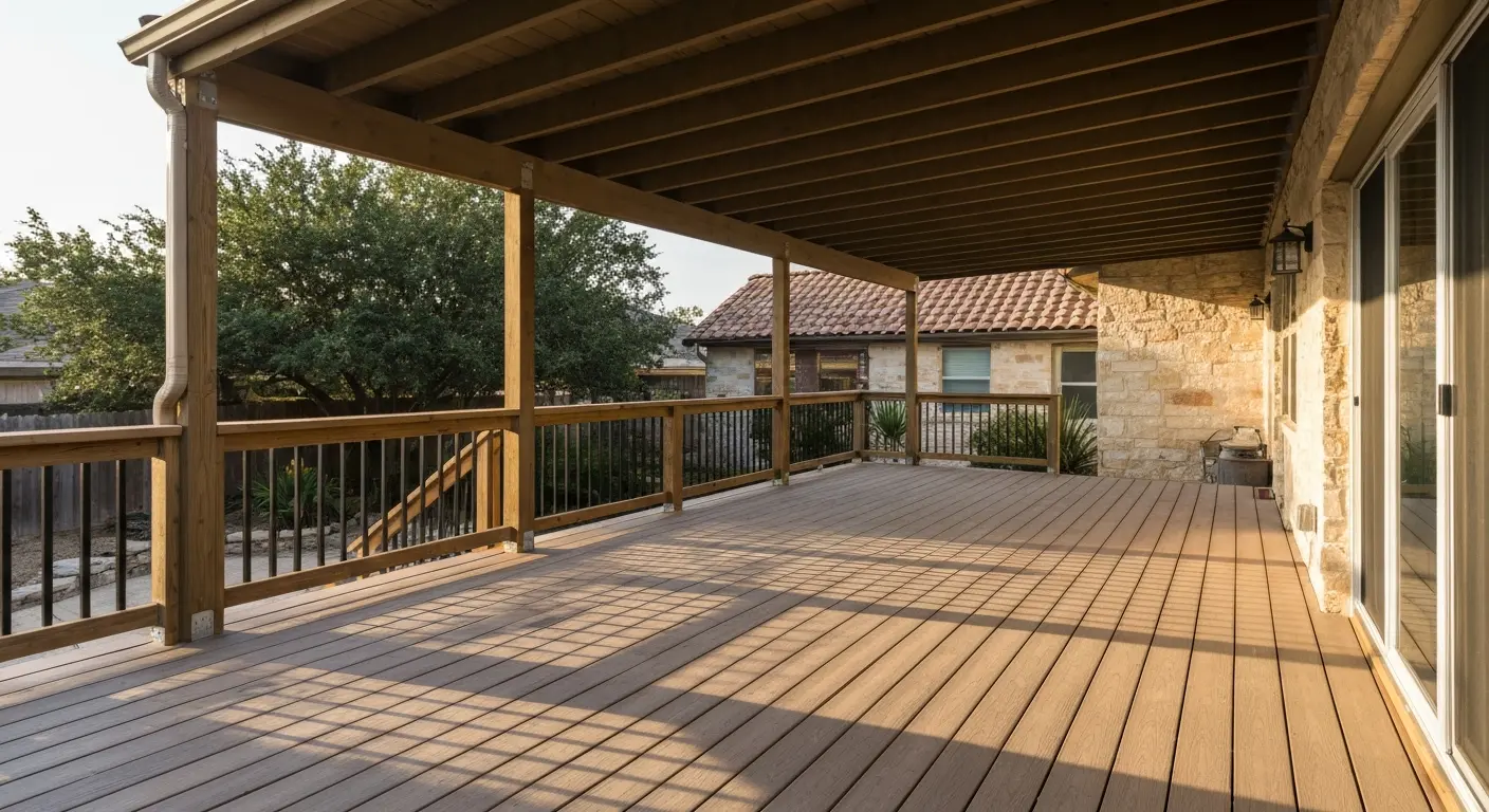 Covered deck in San Antonio
