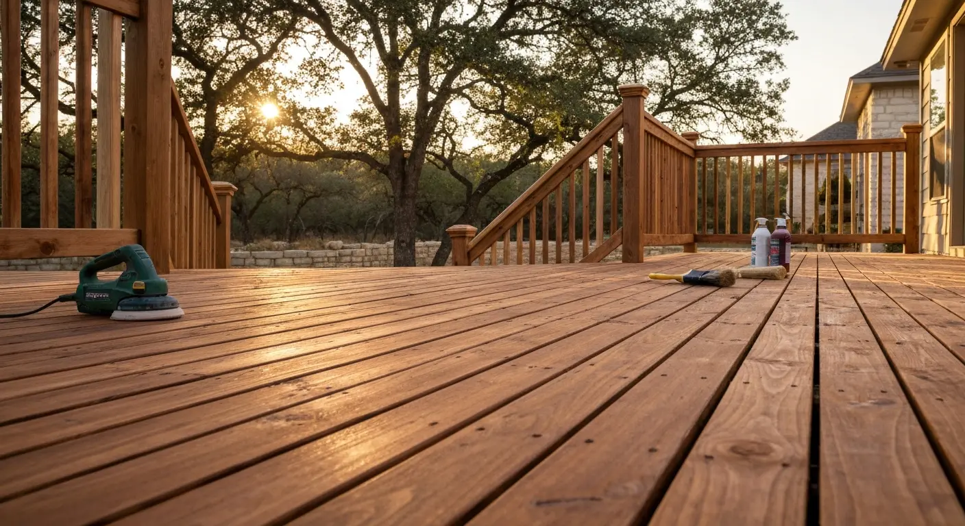 Deck repair and refinishing service