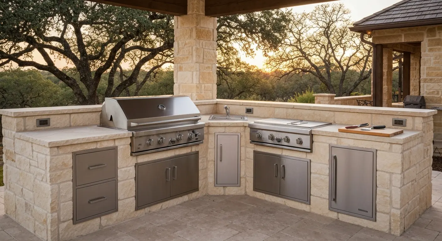 Outdoor kitchen design in Boerne TX