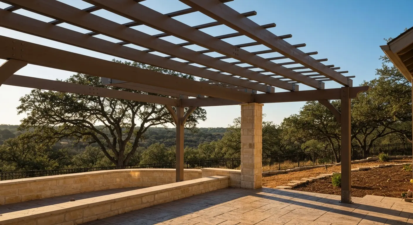 Custom patio pergola in Boerne
