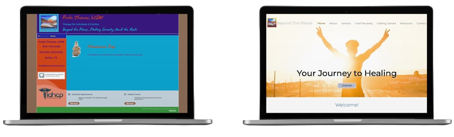 Before and after redesign