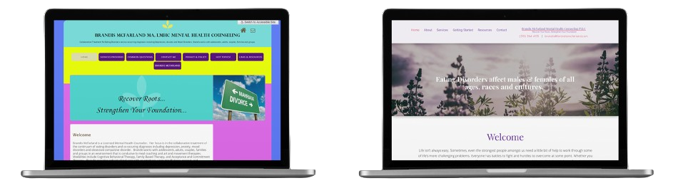 Before and after redesign