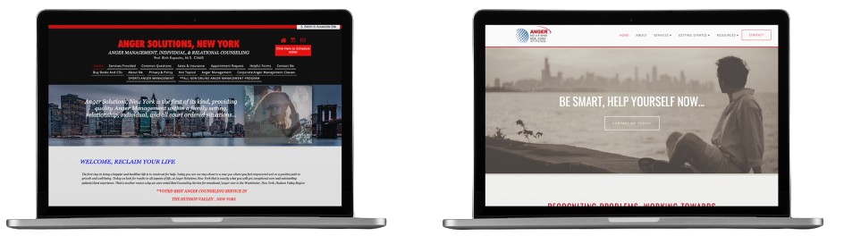 Before and after redesign