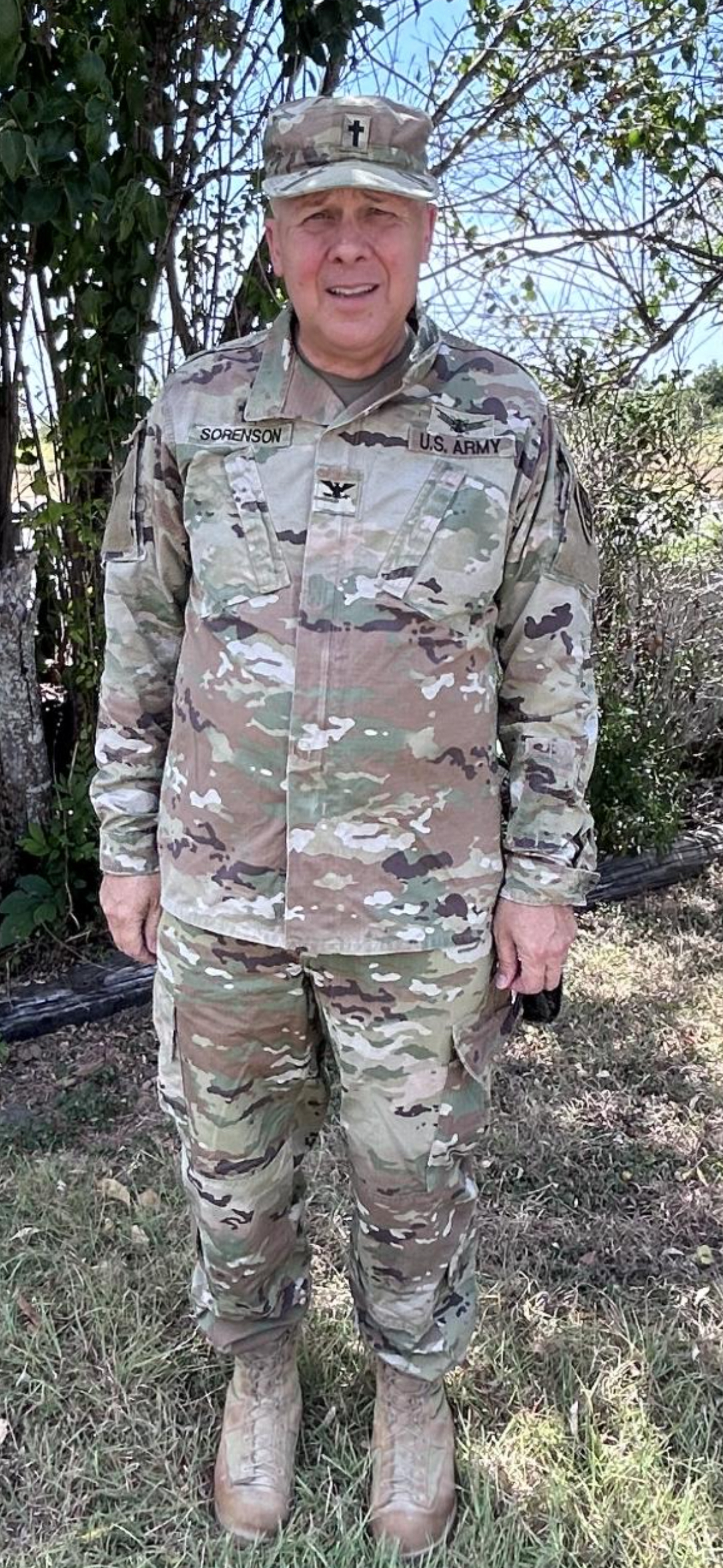 Chaplain Ken Sorenson serving as a United States Army Chaplain
