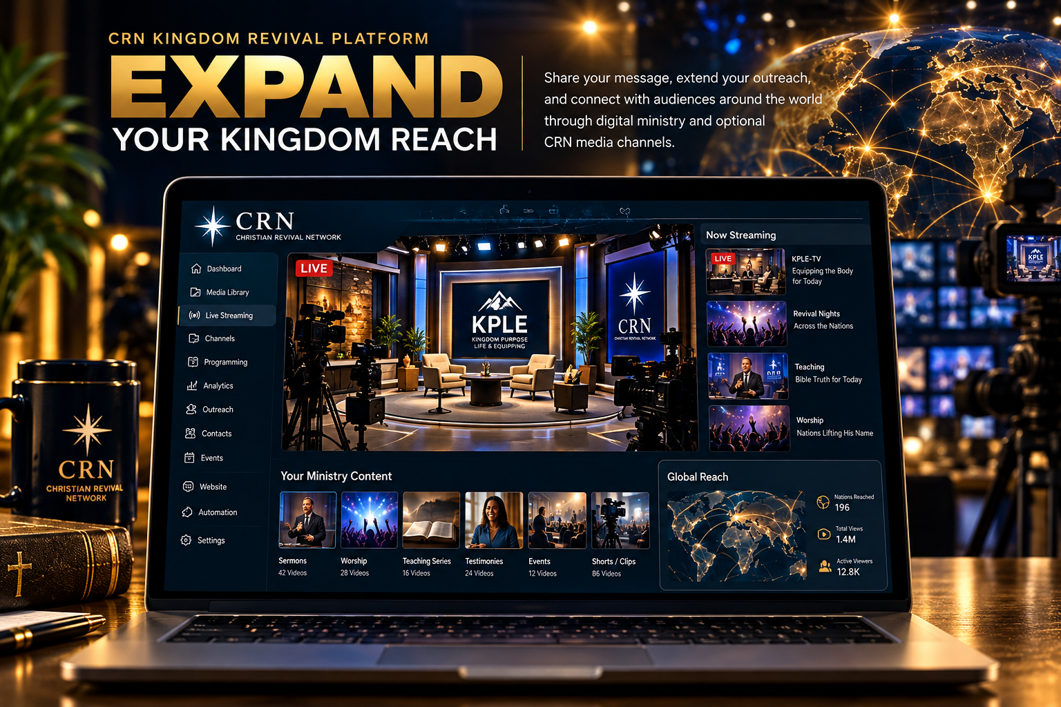 CRN Kingdom Revival Platform — global outreach, Christian broadcasting, and ministry media channels