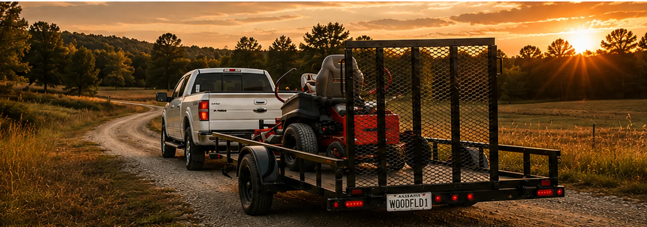 Trailers ready to rent at Woodfield Trailer Rentals in Montevallo, AL