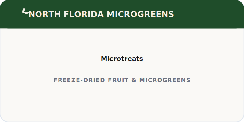 North Florida Microgreens microtreats category label