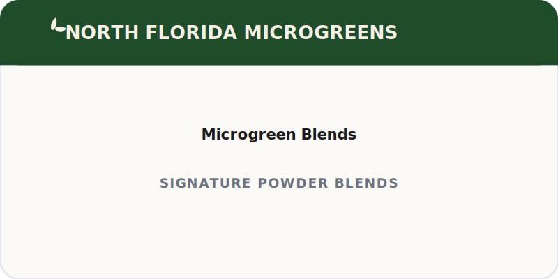 North Florida Microgreens microgreen blends category label