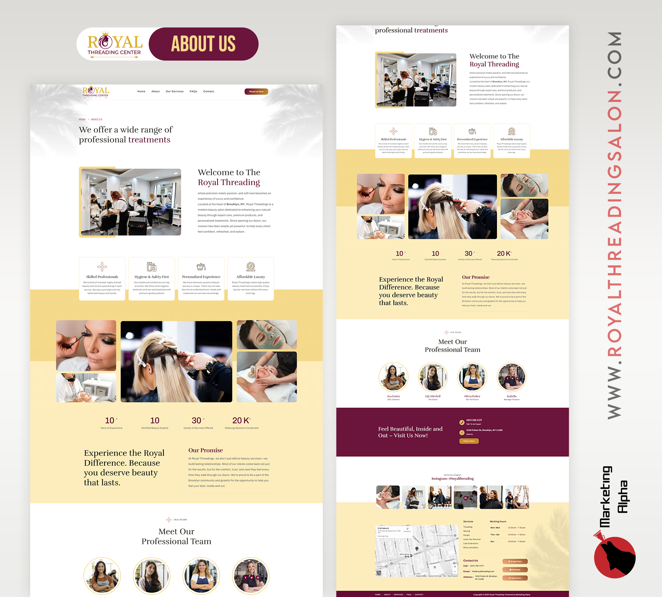 About page design