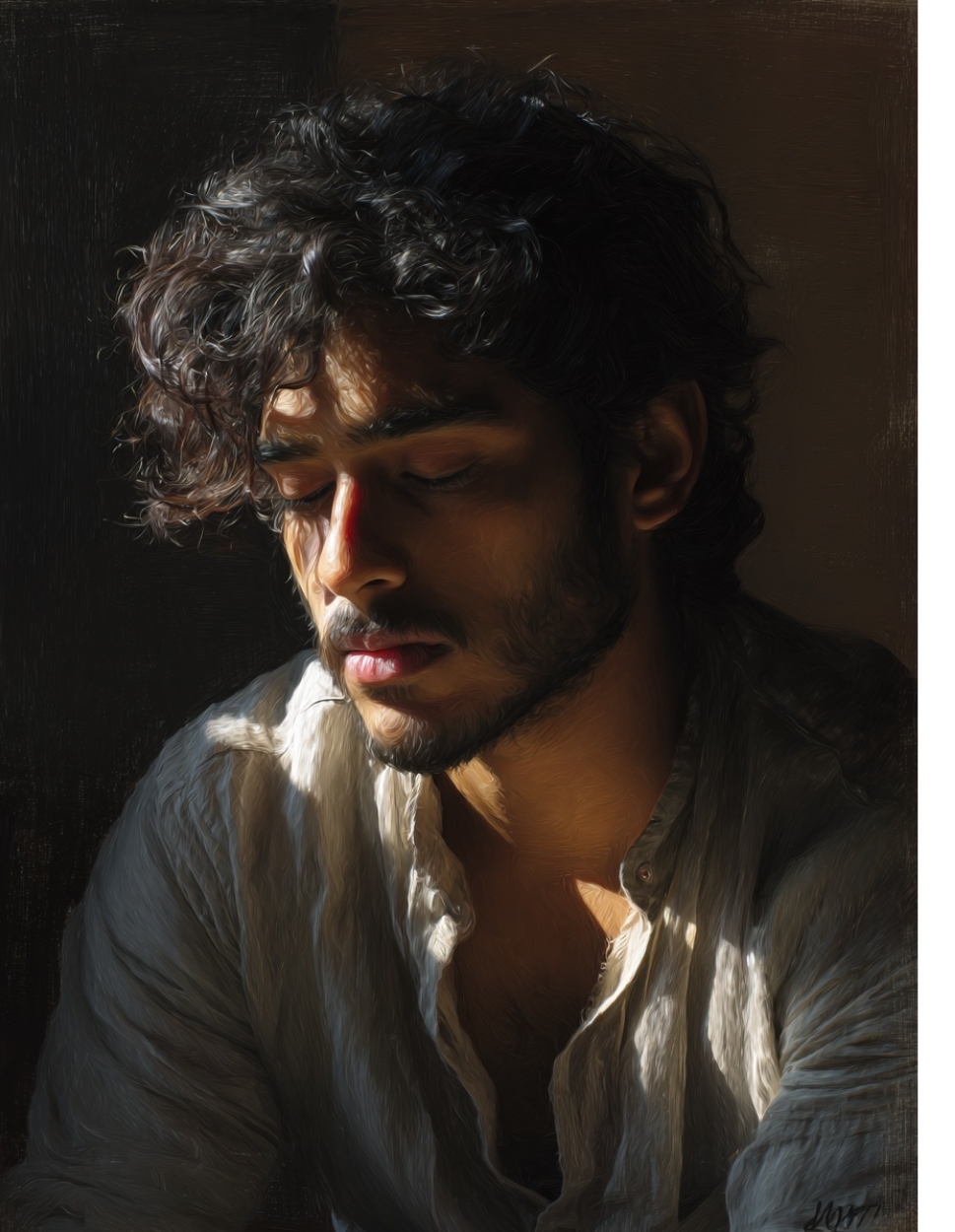 Man sitting with his head lowered, representing shame, withdrawal, and the quieter emotional impact of unresolved anger. Man sitting with his head lowered, representing shame, withdrawal, and the quieter emotional impact of unresolved anger.