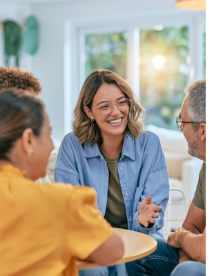 Counsellor speaking with clients during a supportive counselling session in Johannesburg Counsellor speaking with clients during a supportive counselling session in Johannesburg