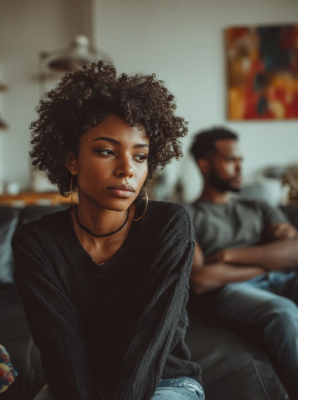 Couple feeling emotionally disconnected after relationship conflict, a common reason for seeking couples counselling in Johannesburg Couple feeling emotionally disconnected after relationship conflict, a common reason for seeking couples counselling in Johannesburg