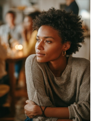     Woman reflecting on relationship concerns and communication challenges before attending couples counselling in Johannesburg