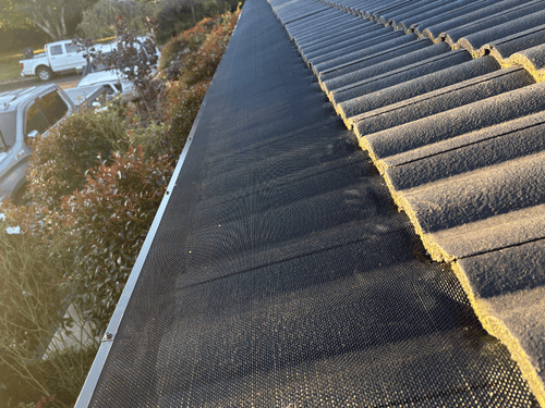 Tile roof gutter guard installation Melbourne Geelong