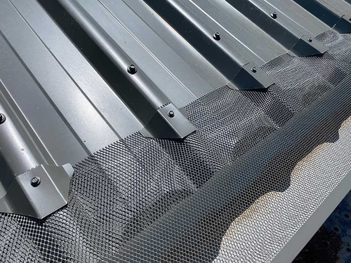 Trimdek gutter guard — aerial view