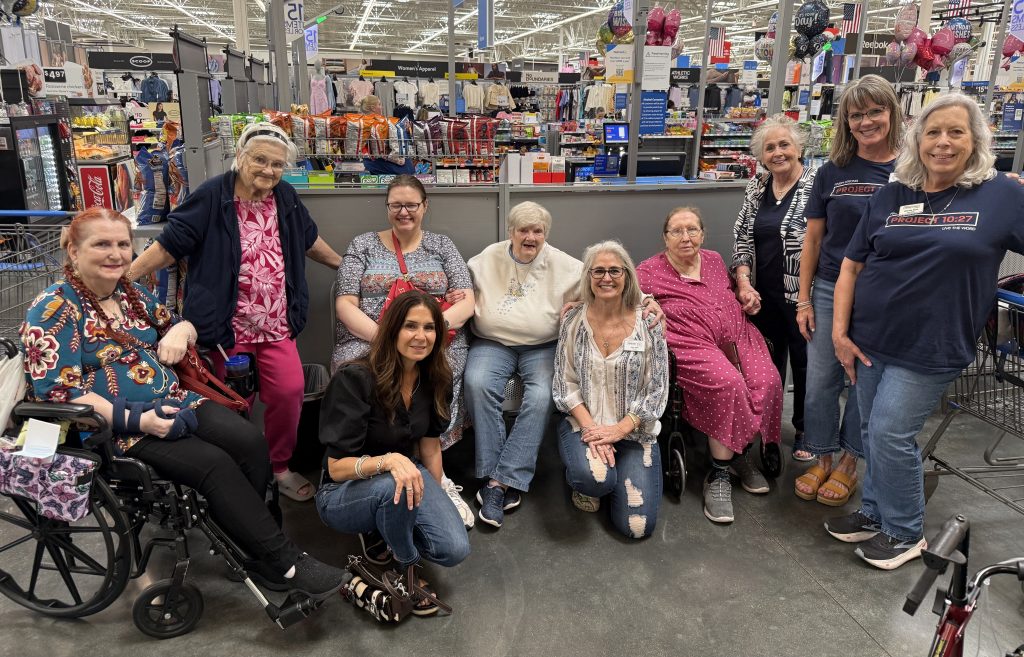 Volunteers with seniors