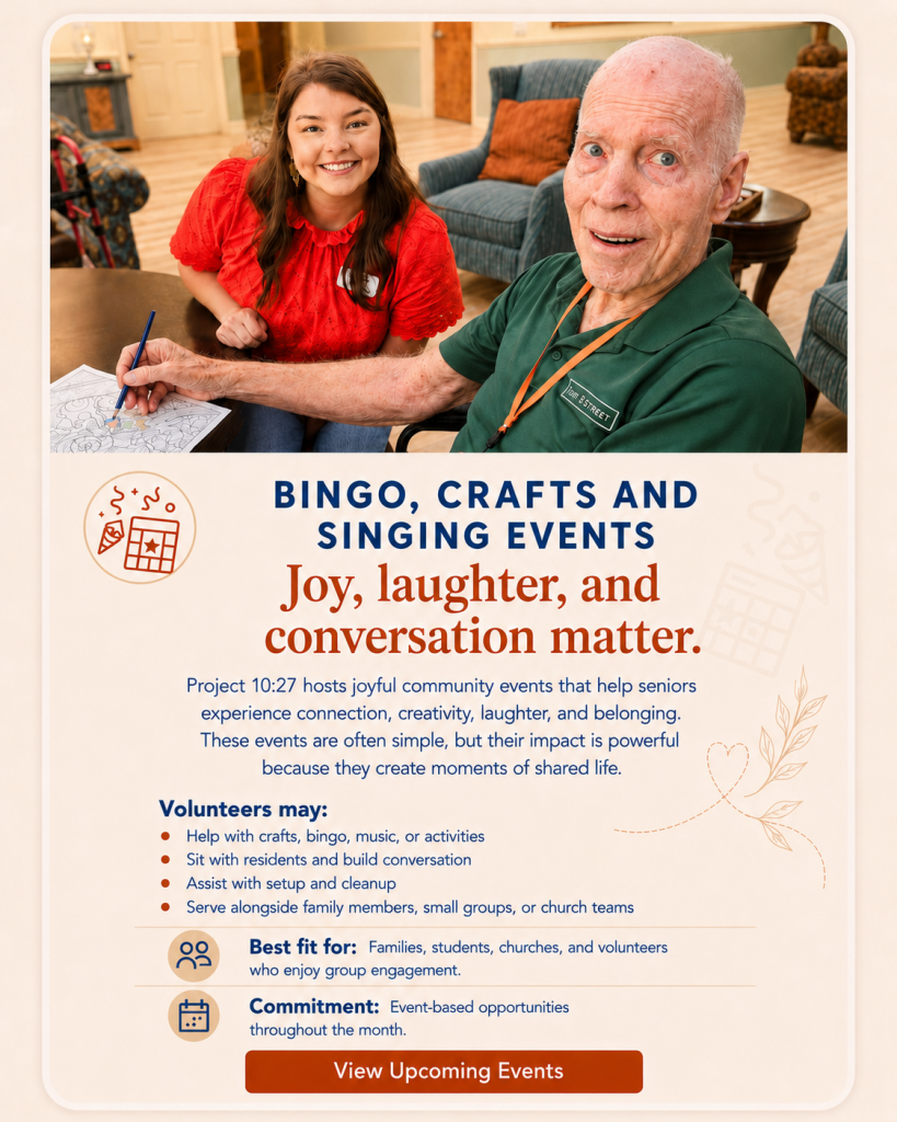 Bingo Crafts Singing Events