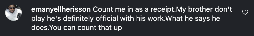 Client comment screenshot