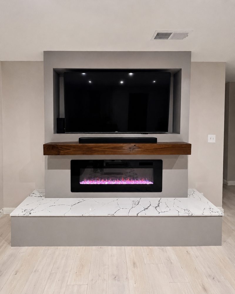 Full Interior Remodeling - Living room and fireplace remodel
