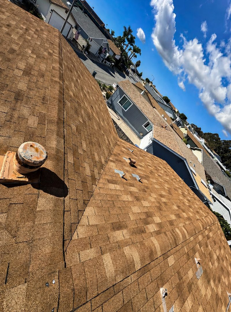 Roof &mdash; east side before renovation, Via Santiago