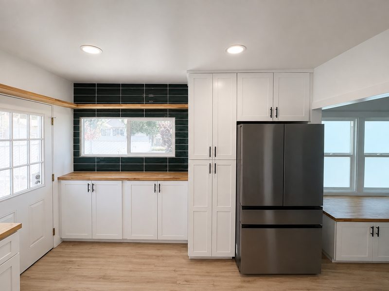 Refrigerator wall after renovation by KDI, Webster St.
