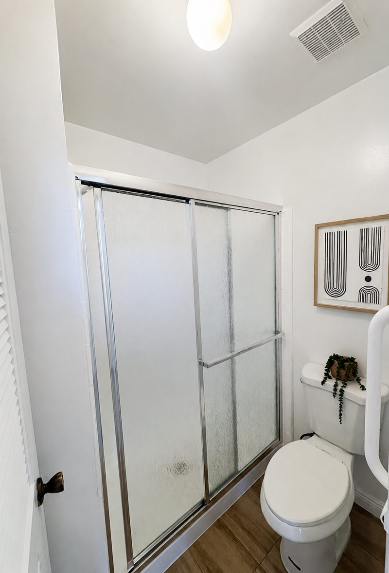 Master bathroom &mdash; shower before renovation, Anegada